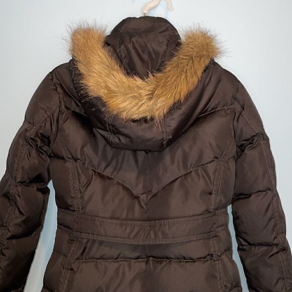 Larry Levine Down Faux Fur Hooded Puffer Jacket - Picture 6 of 11